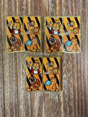 3 Pc Garfield Acrylic Flatbacks